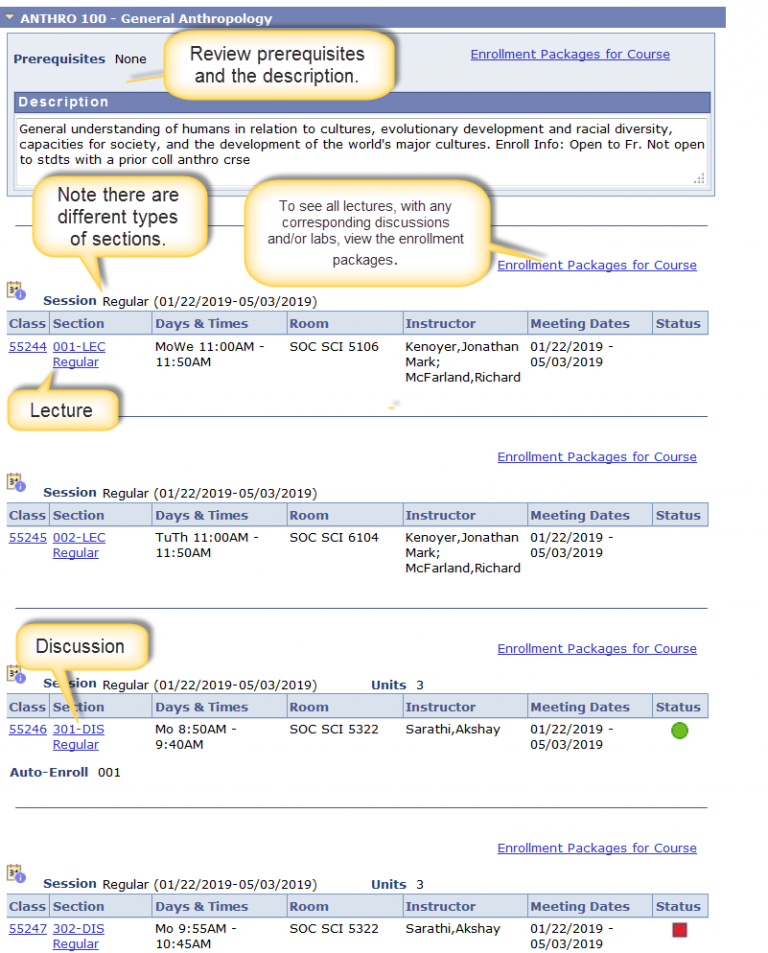 View section screen shot