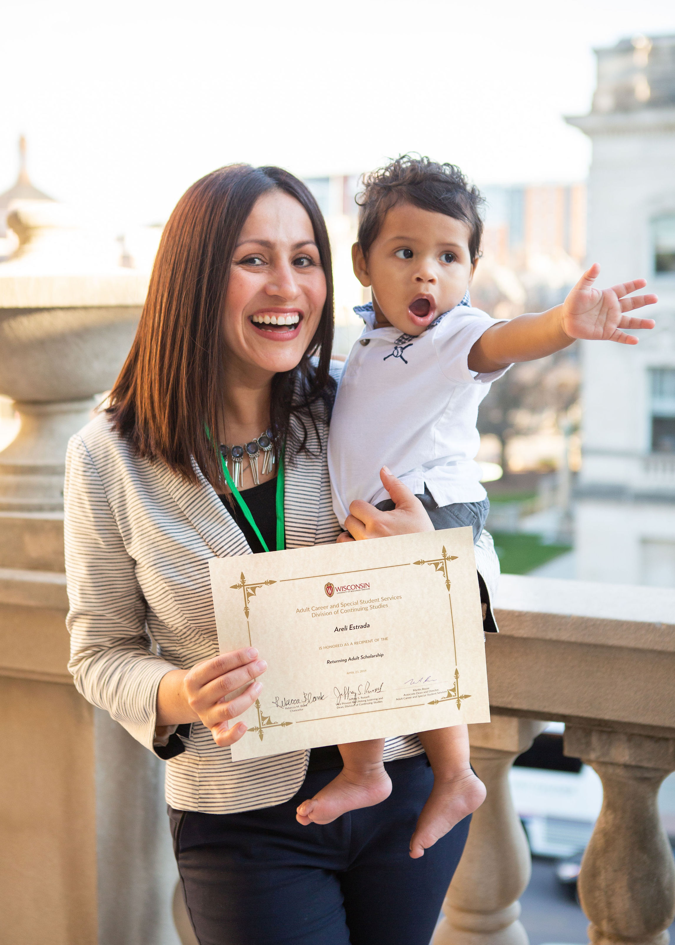 Areli Estrada and child