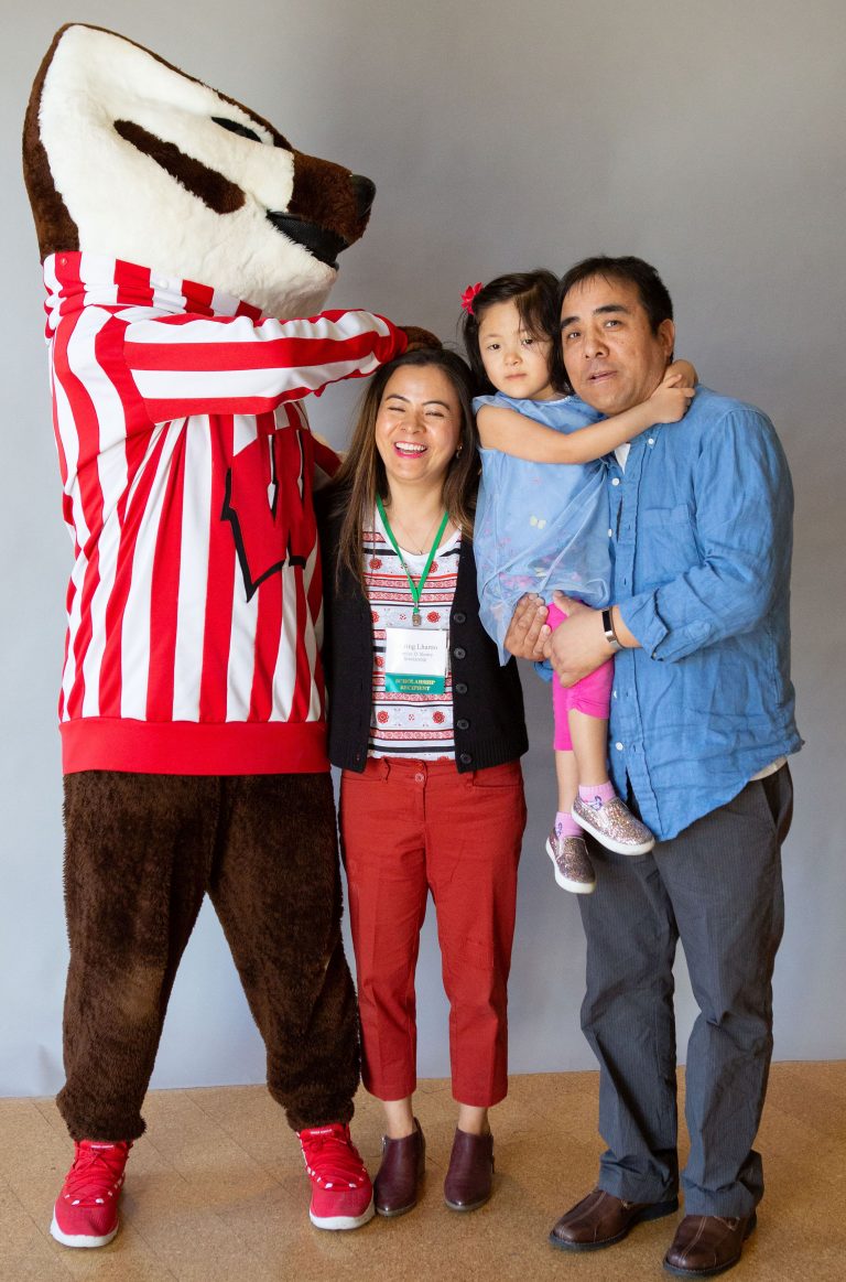 Tsering lhamo and guests with Bucky